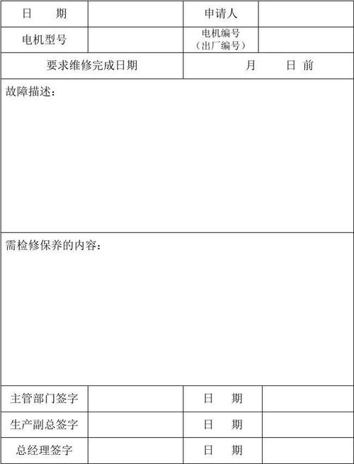 电机申请维修报告解读:技术革新下的设备维护之路